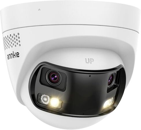 ANNKE FCD800 PoE Security Camera Outdoor with Dual Lens 180° Filed of View, 8MP IP Surveillance Camera Support Color Night Vision, Person/Vehicle Detection, Two-Way Talk, Built-in SD Card Slot in Kuwait