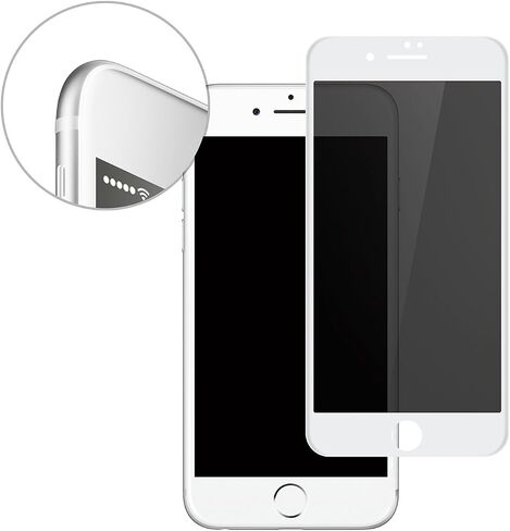 TECHO Privacy Screen Protector for iPhone SE 2022/2020 iPhone 8 7 6s 6, Anti Spy 9H Tempered Glass, Edge to Edge Full Cover Screen Protector [Anti-Fingerprint] [Bubble Free] [Full Coverage] (Black) in Kuwait