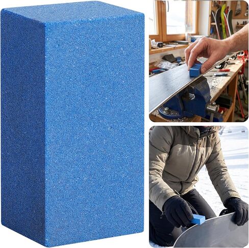 2 Pcs Gummy Rubber Abrasive Stone- Edge Grinding Rubber Block Stone- Soft Snowboard Gummy Stone- Snowboard Ski Stone for Removing Rust and Burrs (Blue 60 Grit, Green 120 Grit) in Kuwait