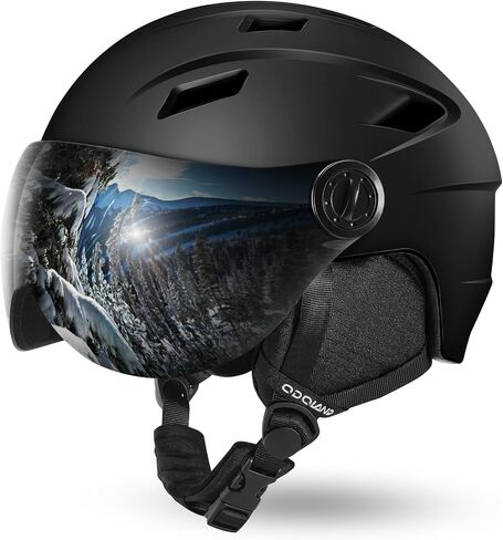Odoland Ski Helmet with 2-in-1 Visor Goggles, Light Weight Snowboard Helmet for Men Women, Snow Sport Helmets for Skiing, Skating, Snowboarding in Kuwait