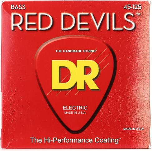 DR Strings Red Devils - Extra-Life Red Coated 5 String Bass 45-125 in Kuwait