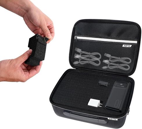 Electronics Bag,DIY Sponge Protection Electronic Organizer Travel Carrying Case Tech Accessories Hard Case Tech Pouch for Mouse Projector Charger Phone Earphone Hard Disk BLACK-10 in Kuwait