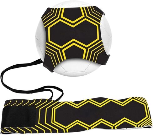 Football Kick Trainer Soccer Training Aids Hands Free Throw Sole Practice Equipment for Kids with Adjustable Belt Elastic Rope Fits Ball 3, 4,and 5 in Kuwait
