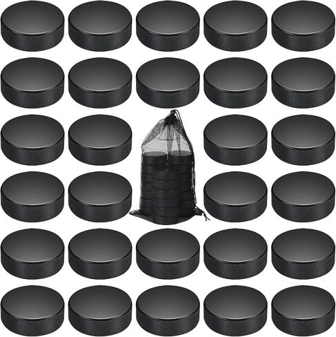 3" Sport Foam Ice Hockey Pucks Mini Indoor Knee Hockey Pucks with Mesh Bag for Kids Adults Practicing and Classic Training, Safe Official Regulation Size in Kuwait
