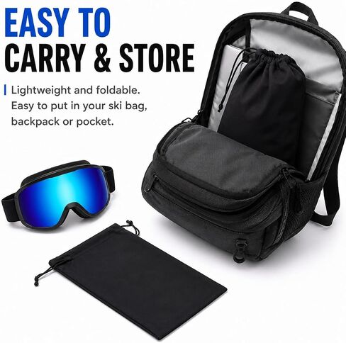 Ski Goggle Bag, Protection Bags for Snow Goggles Ski Mask, Soft Micro-Fiber Protective Storage Case Sleeve, 4PCS in Kuwait