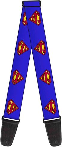 Buckle-Down DC Comics Guitar Strap, Superman Shield Blue, 2 Inches Wide in Kuwait