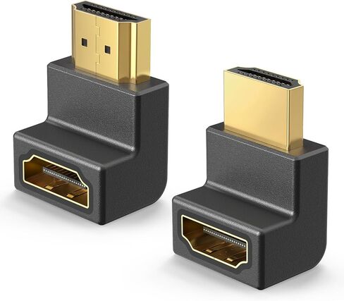 VCELINK 8K HDMI 90 Degree and 270 Degree Adapter, HDMI Right Angle Adapter Male to Female HDMI 2.1 Cable Adapter with 8K@60Hz, 4K@120Hz, HDR, eARC for HDTV Switch Laptop PS4 PS5 Xbox, 2-Pack in Kuwait