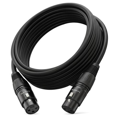 NANYI XLR Female to Female Splitter Microphone Cable XLR to XLR Patch Cables, 3-Pin XLR Female to Female mic Cable DMX Cable Patch Cords with Oxygen-Free Copper, (5FT) in Kuwait
