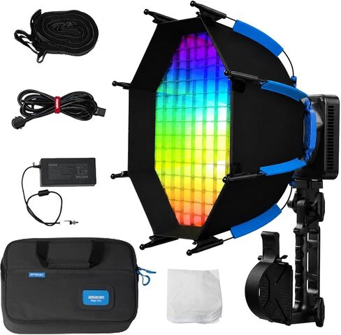 Aputure Amaran 150C RGBWW مصباح فيديو LED بالألوان الكاملة، 150 وات ثنائي اللون 2500K إلى 7500K Bowens Mount ضوء مستمر للتحكم في تطبيق بلوتوث 9 نظام FX DC/AC مزود طاقة مروحة صامتة in Kuwait