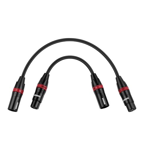 Rannsgeer 2 Pack XLR Male to XLR Female 1 Feet Microphone Cable (1 Ft 2 Pack) in Kuwait