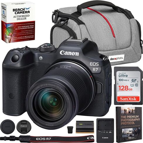 Canon 5137C002 EOS R7 Mirrorless APS-C Camera with 4K Video 32.5 MP CMOS Sensor Body Bundle with 3 YR CPS Enhanced Protection Pack in Kuwait