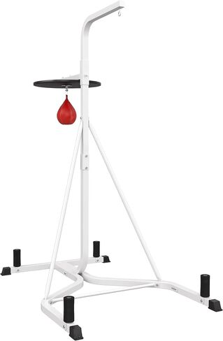 Soozier 2 in 1 Punching Bag Stand, Adjustable Height Heavy Bag Stand with Weighted Base and Speed Bag, Freestanding for Home Gym in Kuwait