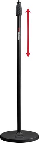 Gator Frameworks Microphone Stand with 12" Weighted Base and Deluxe Soft Grip Squeeze Height Adjustment (GFW-MIC-1201), 12" Weighted Base - Deluxe Height Adjust, Black in Kuwait