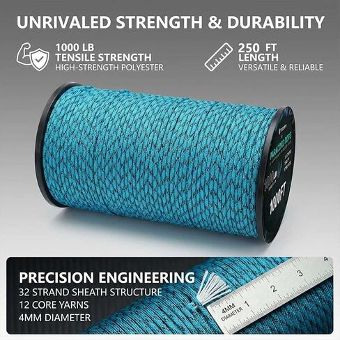 Paracord 1000lb | 1000 250 100 50ft Paracord in Kuwait