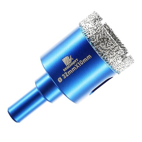 Dry Diamond Core Drill Bit Set,BRSCHNITT Diamond Tile Hole Saw Kit with Round Shank for Porcelain Tile Ceramic Stone Granite Marble, 6/8/10/12/20/25/32/35mmDrill Bit+35mm Chamfer Bit in Kuwait