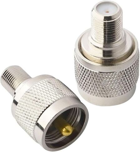 Boobrie PL259 Adapter UHF to F Type Antenna Adapter F Female to UHF Male Coaxial Connector RF Coax Adapter for TV Antenna Wireless LAN Devices Wi-Fi Radios External Antenna Pack of 2 in Kuwait