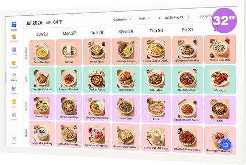 إطار صور رقمي مزدوج واي فاي مقاس 11 بوصة - إطار صور رقمي ذكي FULLJA 2K سعة 32 جيجابايت، مستشعر حركة، وظائف كاملة، مشاركة الصور ومقاطع الفيديو عبر التطبيق/البريد الإلكتروني على الفور، تخزين سحابي غير محدود in Kuwait