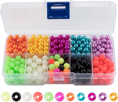 Dr.Fish Fishing Bead Bait Eggs Kits Floating Ball Stopper Plastic with Box Glow Round Luminous Saltwater Freshwater Salmon Trout 500-3000pcs in Kuwait