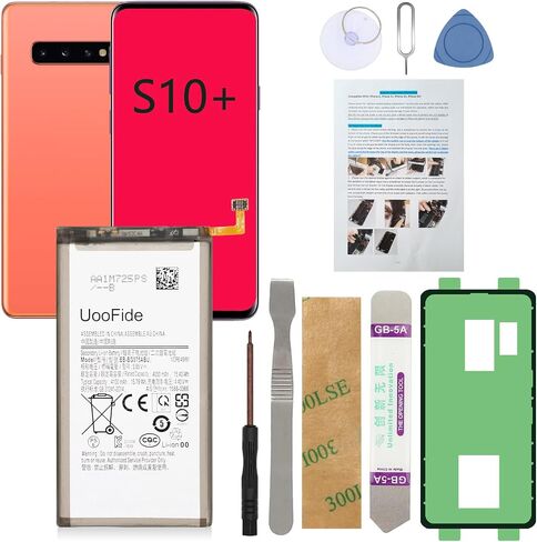 UooFide Battery for Galaxy S10+ Replacement, Compatible with Samsung Galaxy S10+ SM-G975 All Carriers EB-BG975ABU EB-BG975ABA EB-BG975ABE with Professional Repair Tools Kit in Kuwait