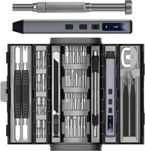 LIFEGOO Cordless Screwdriver Kit, 3.6V Cordless Drill 37 in 1 Electric Screwdriver Set, 4Nm Torque Automatic Power Screwdriver with USB Recharge, LED Light for Home Improvement in Kuwait