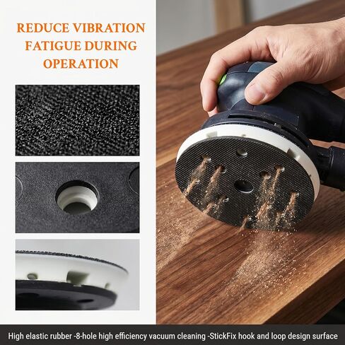2023 Upgrade 492280 ETS 125 Eq Jetstream Sanding Pad Replace Soft,5 inches,8 Holes,Compatible with festool ES 125,ETS125, ETSC 125,Pro 5 ltd Random Orbit Finish Sanders 3-Year Warranty in Kuwait