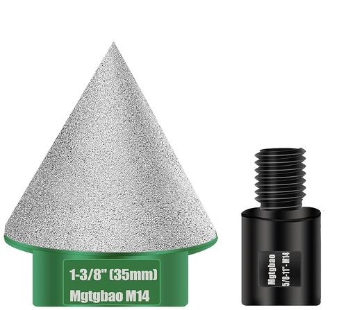 Mgtgbao 35mm Black Diamond Beveling Chamfer Bit, 1-3/8" Diamond Countersink Drill Bits with M14 Thread for enlarging, polishing and Bevelling Granite Marble Tiles The exsit Holes Enlarging Polishing in Kuwait