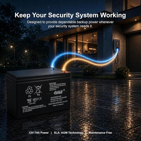 Casil 12V 7AH CA1270 Security Systems 623 Replacement Battery 12V 7Ah in Kuwait
