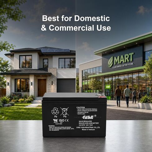 Casil 12V 7AH CA1270 Security Systems 623 Replacement Battery 12V 7Ah in Kuwait
