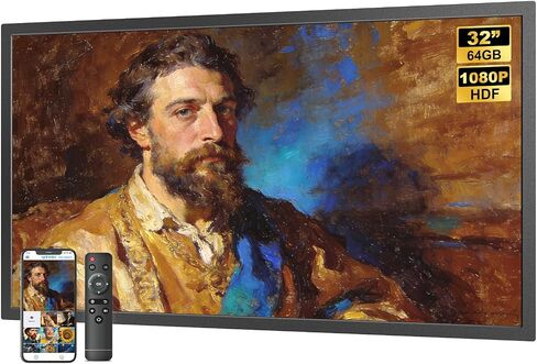 Digital Photo Frame 10.1 Inch Digital Picture Frame - Dual-WiFi Smart Photo Frame, 32GB, Full Functions, Easily Share Photos Videos via App Email, Unlimited Cloud Storage, Gift for Family & Friends in Kuwait