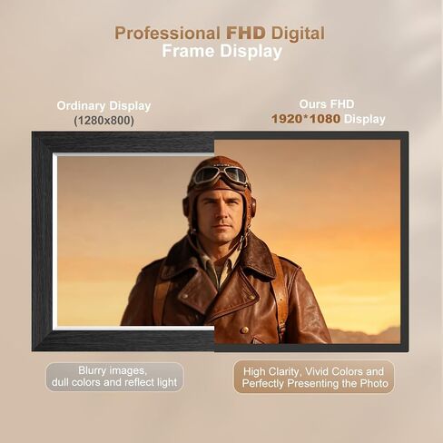 Digital Photo Frame 10.1 Inch Digital Picture Frame - Dual-WiFi Smart Photo Frame, 32GB, Full Functions, Easily Share Photos Videos via App Email, Unlimited Cloud Storage, Gift for Family & Friends in Kuwait