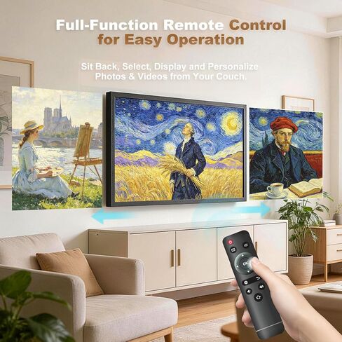 Digital Photo Frame 10.1 Inch Digital Picture Frame - Dual-WiFi Smart Photo Frame, 32GB, Full Functions, Easily Share Photos Videos via App Email, Unlimited Cloud Storage, Gift for Family & Friends in Kuwait