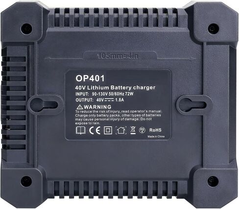 استبدال Kotoate لشاحن بطارية Ryobi 40V، شاحن OP401 متوافق مع بطارية ليثيوم Ryobi 40V OP4040 OP4050 OP4050A OP40601 OP4026 OP4015 OP4030 شاحن سريع in Kuwait