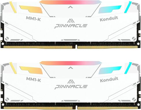 Timetec Pinnacle Konduit RGB 16GB KIT(2x8GB) DDR4 3200MHz PC4-25600 CL16-18-18-38 XMP2.0 Overclocking 1.35V Compatible for AMD and Intel Desktop Gaming PC Memory Module RAM - White in Kuwait