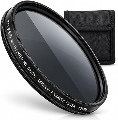 Acuvar 77mm Circular Polarizer Filter Polarizing Filter Multi-Layer Coated Super Slim High Definition CPL Lens Filter Camera Lens Reduce Anti Glare and Reflection for Canon, Nikon, Sony, Cameras in Kuwait
