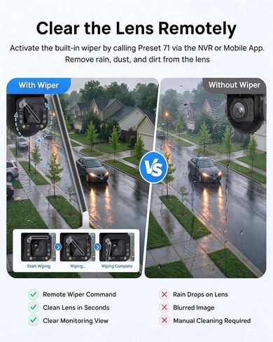 VIKYLIN 5MP Bullet PoE IP Camera,Security IP Camera Outdoor Indoor,Full Color F1.0 Super-Aperture,Smart Motion Detection, SD Card Slot(up to 256GB) 2.8mm Lens,IP67,Compatible for Hikvision in Kuwait