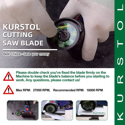 2" HSS Circular Saw Blade - 5pcs 2"(50mm) 72T Cutting Disc for Mini Angle Grinder with Arbor 3/8"(10mm) Copper Aluminum Metal Non-Ferrous Sheet Metal Wood Plastic in Kuwait