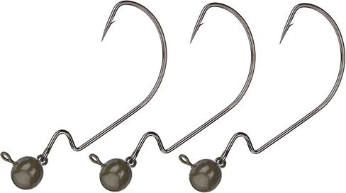 Reaction Tackle Tungsten Football Swing Jig Heads - Bass Fishing Jigs -Swinging Action Trigger Bait -Versatile Jig with Sharp Hooks -Mimics Crawfish (3-Pack) in Kuwait