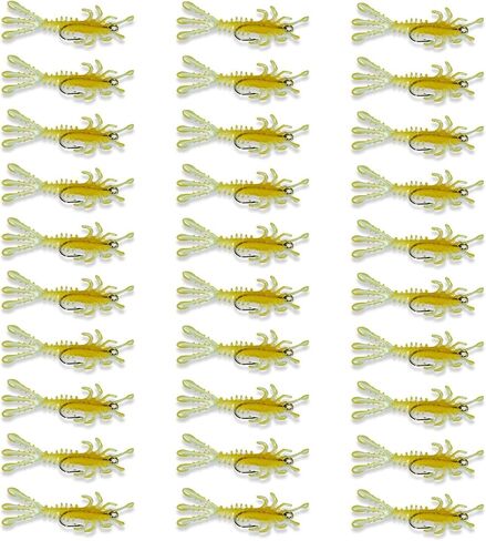 DELONG LURES - Mayfly Nymph Soft Plastic Fishing Bait Lure, Mayfly Lures for Freshwater Saltwater Scented Mayflies for Peacock Bass Largemouth Bass Smallmouth Bass Crappie Panfish and Trout in Kuwait