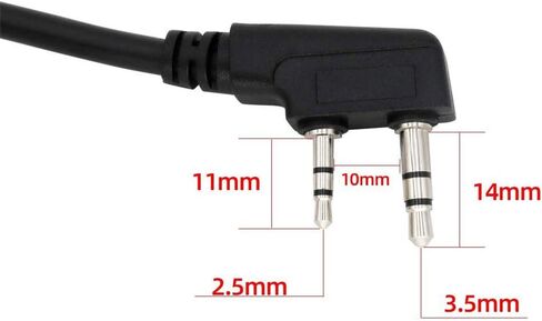 U94 PTT Military Adapter Mobile 2 Pin 7.0mm Plug Push to Talk for Kenwood/Baofeng Radio in Kuwait