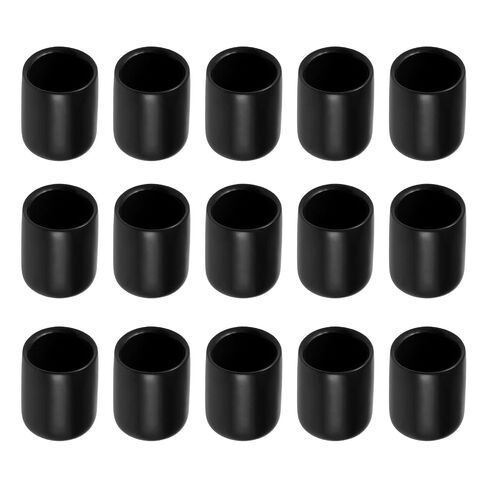 Screw Thread Protector Cover Rubber End Caps, [for Screw, Bolt] - 1/2" ID/Black/50pcs in Kuwait