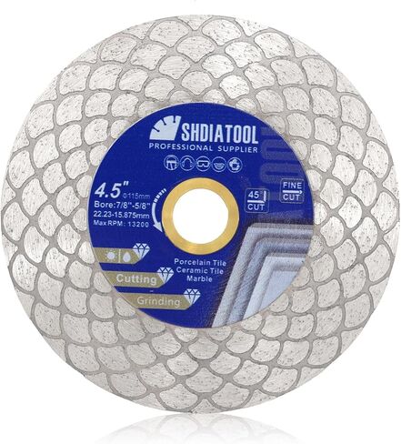 SHDIATOOL Diamond Saw Blade 4-1/2-Inch,Tile Cutting Disc,Cut-Off Wheel Grinding Cutter for Porcelain Ceramic Tile Granite Marble Stone 115mm in Kuwait
