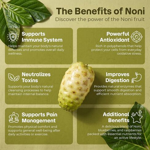Tahiti Trader Island Style High Potency Noni Juice - Pure Noni Fruit Juice Fermented to Vinegar - Organic Antioxidant Superfood Juice Supporting Energy & Body Health - (32oz, 2 Pack) in Kuwait
