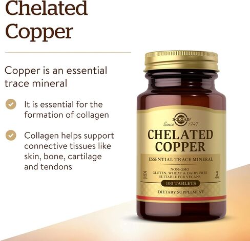 Solgar Chelated Copper Tablets, 100 Count in Kuwait