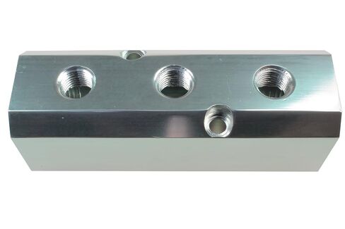 Coilhose Pneumatics 3122 Flat Hex Manifold, 1/4-Inch FPT Supply Port, Three 1/4-Inch FPT Output Ports in Kuwait