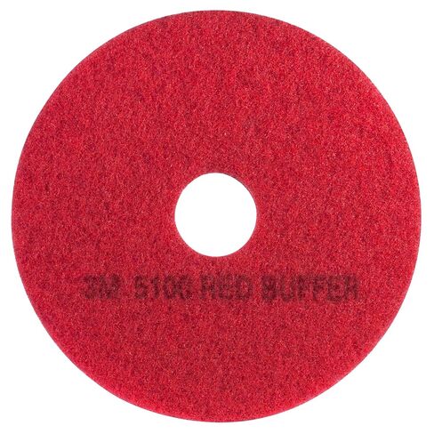 3M Buffer Floor Pad 5100, Red, 20", 5/Case, Removes Soil, Scratches, Scuff, and Black Shoe Heel | Removes soil, scratches, scuffs and black heel marks in Kuwait