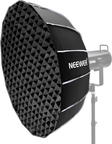 NEEWER 33.5"/85cm Softbox Parabolic Hexadecagon, Quick Setup/Fold Like Umbrella with Bowens Mount, Metal Beauty Dish/Diffusers/Grid/Bag for CB200B CB60 MS60B MS60C Compatible with Aputure Godox, NS85U in Kuwait