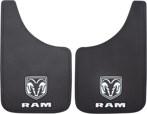 Plasticolor 000490R01 RAM White Logo Easy Fit 9"x15" Mud Guard - Left and Right Set in Kuwait