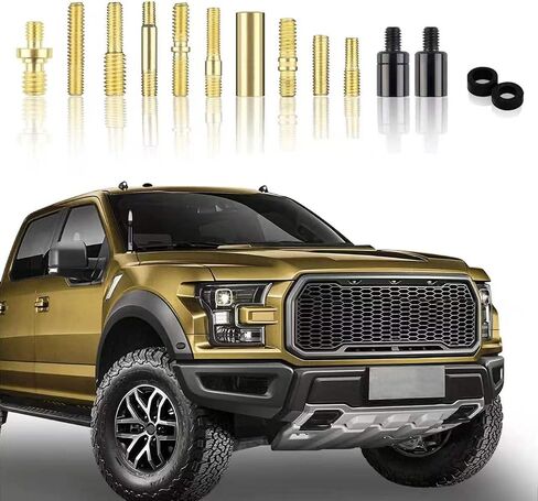 12PCS Car Antenna Adapter,Sturdy and Durable Universal Antenna Adapter Kit Car Accessories Compatible with Toyota Chevrolet Cadillac Dodge Jeep Ford GMC Antennas in Kuwait