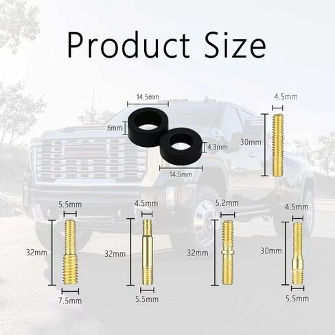 12PCS Car Antenna Adapter,Sturdy and Durable Universal Antenna Adapter Kit Car Accessories Compatible with Toyota Chevrolet Cadillac Dodge Jeep Ford GMC Antennas in Kuwait