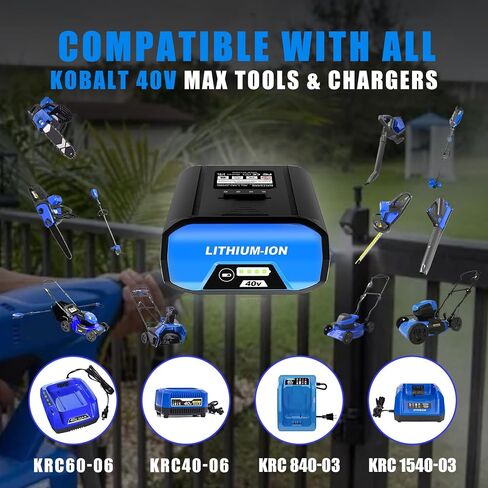 TenHutt 【3rd-Generation】 4.0Ah 40V Replace Battery for Kobalt 40V MAX 2540C-06 High Capacity Lithium-ion Battery KB440-03 KB2540C-06 KB640-03 KB240-06 for Cordless Power Tools in Kuwait